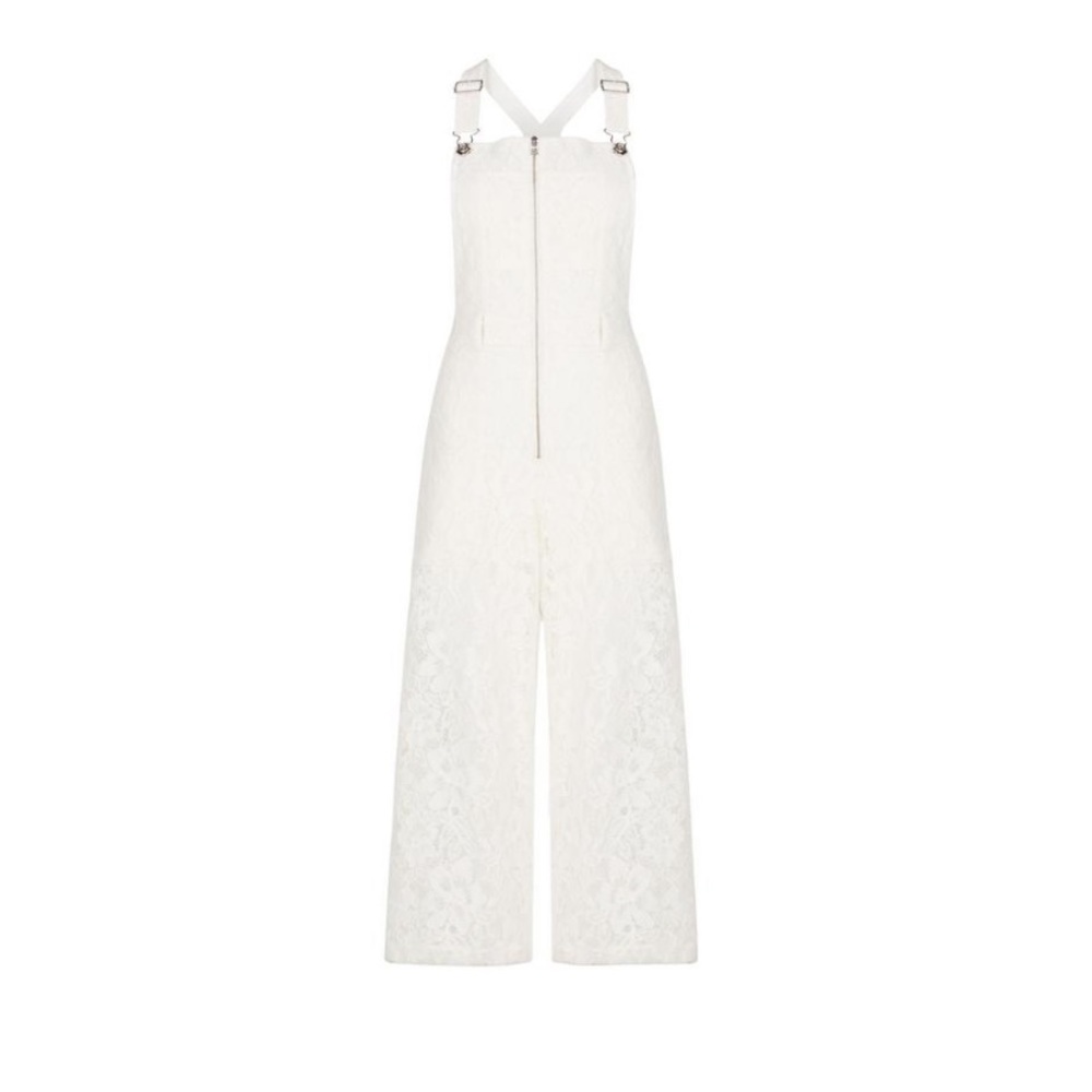 Bcbgmaxazria Lace Floral Overall Jumpsuit - Picture 3 of 8